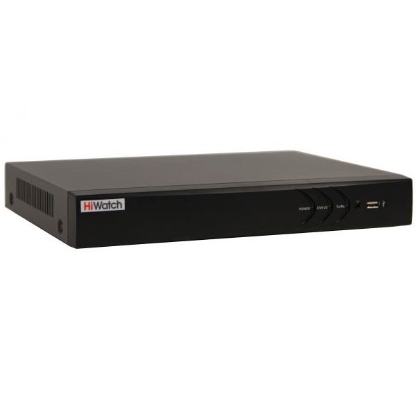HD-TVI регистратор Hikvision HiWatch DS-H316/2QA(B) — 16-канальный гибридный c AcuSense и AoC