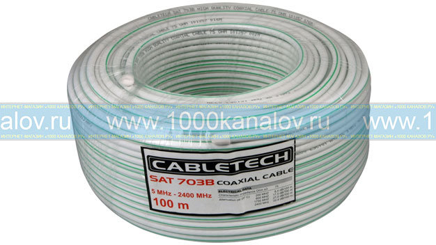  Телевизионный коаксиальный кабель Cabletech SAT-703 по цене 36 .