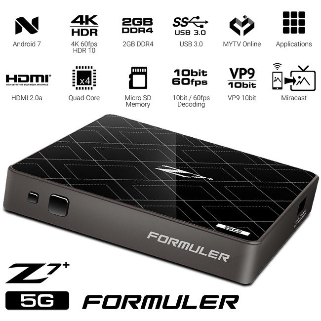 Formuler Z7+ 5G — IPTV & Медиа Android-ресивер